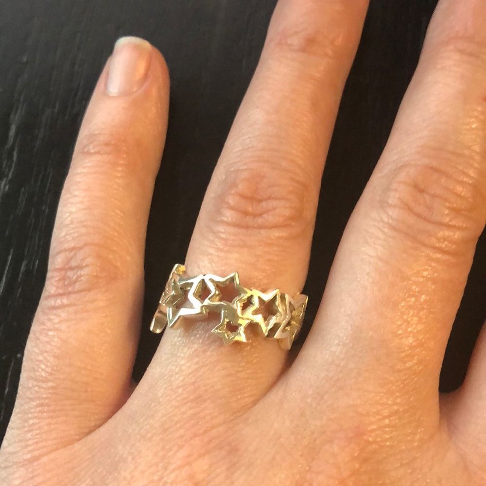 Sterling Silver Star Ring, sz7